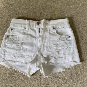 White jeans shorts